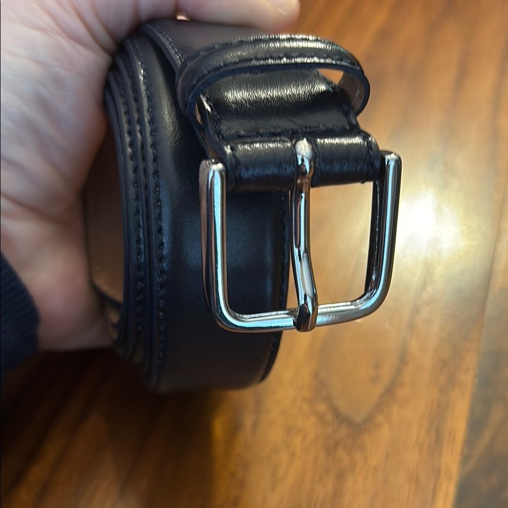 Brocks Brothers for United Black Italian Leather Belt Size 44